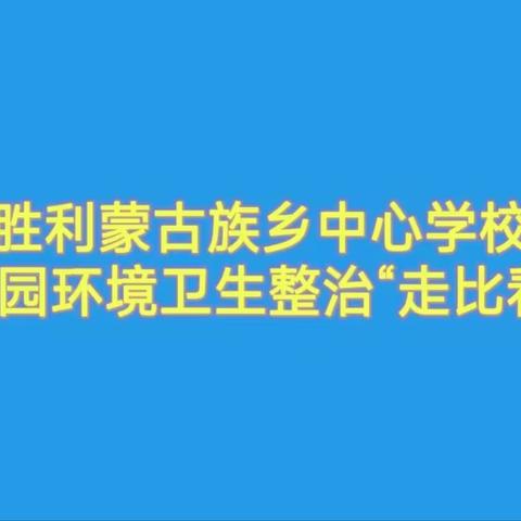 清洁环境、保护健康、共促文明——校园环境卫生整治"走比看"