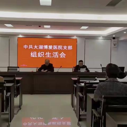 太湖博爱医院党支部召开组织生活会