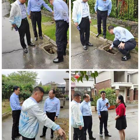 湖滨新区未雨绸缪 雨中领导亲临一线