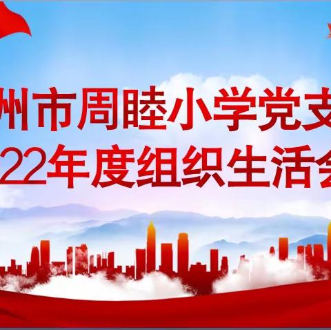 周睦小学党支部召开2022年度组织生活会