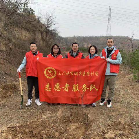 湖滨区统计局开展2023年春季义务植树活动