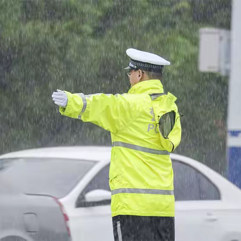 暴雨来袭，高新交警暖心守护