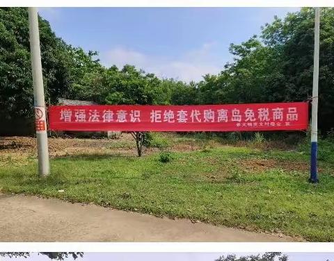 团多文镇委组织开展抵制离岛免税“套代购”走私普法宣传志愿服务活动