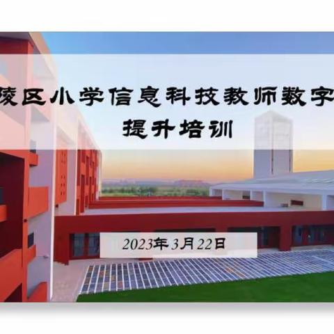 扬帆起航正当时 砥砺前行铸辉煌—高陵区小学信息科技教师数字素养提升培训