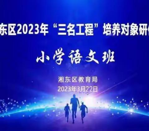 陌上花开充电路    不负韶华共成长——记下埠镇光华小学教师参加湘东区“三名工程”培养对象小学