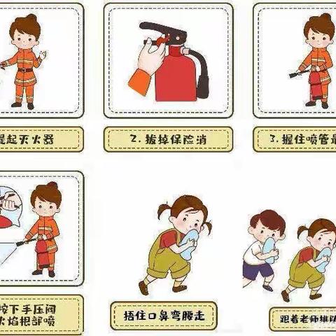 石坝镇中心幼儿园 消防演练 安全同行