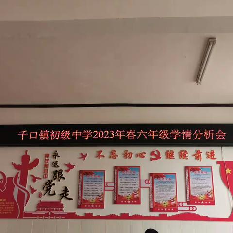 反思促教 砥砺奋进——千口镇初级中学2023年春六年级学情分析会