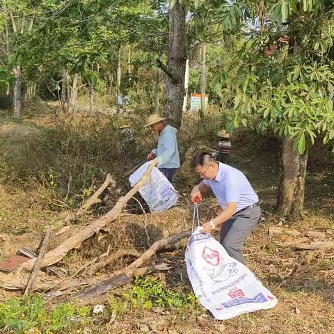 3月25日早上金江镇常务副镇长，美亭责任区主任朱建元到龙坡村委会指导及参加第一季度卫生整治活动。