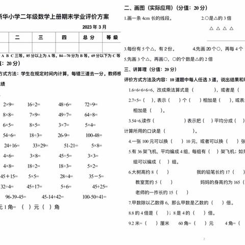 用心陪伴，静待花开——白塔区新华小学二年级期末实践考查学生学业评价