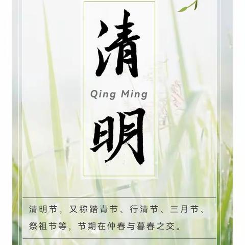 【细雨清风，清明时节】中大紫都幼儿园清明节安全主题教育及放假通知