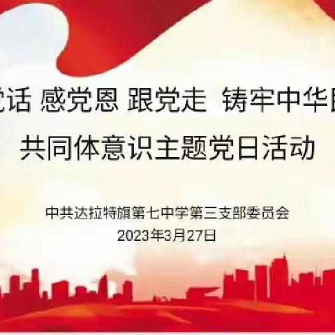 听党话 感恩党 跟党走 铸牢中华民族共同体意识主题党日活动