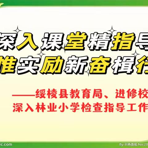 深入课堂精指导  惟实励新奋楫行——绥棱县教育局、进修校莅临林业小学开展教育教学视导工作