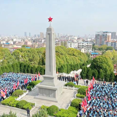 清明祭英烈 白菊寄哀思——桐城市实验中学办学集团校赴烈士陵园开展清明祭扫活动