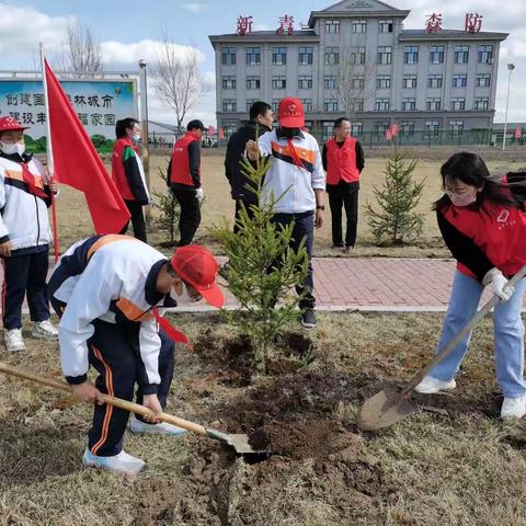 【能力作风建设工作落实年】“植树匠人心，培树我先行”——新青永红小学志愿者参加植树志愿活动