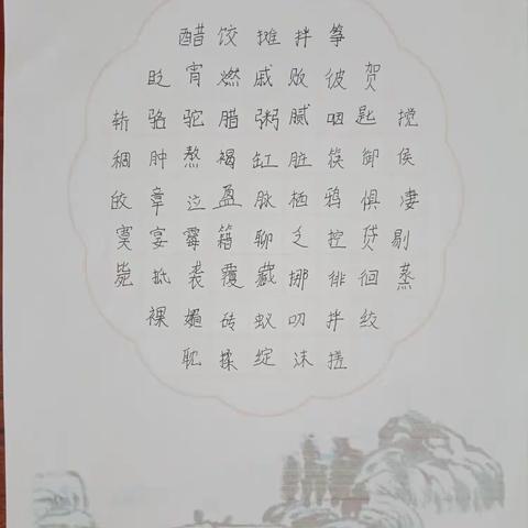 展书写之功，现汉字之美－－清苑区北王力乡北王力小学六年级书写活动