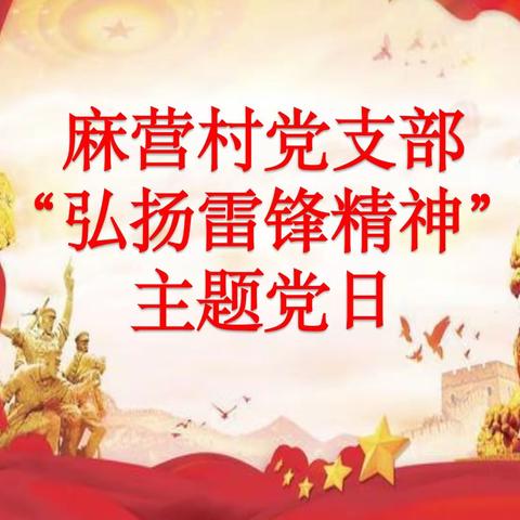 麻营村党支部2023年3月份主题党日——学习弘扬雷锋精神