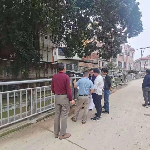 海沧区水利局会同漳州台商投资区、东孚街道办、设计单位现场查看东埔排洪渠行洪事宜