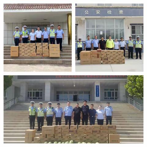 高温酷暑送清凉 慰问交警暖人心