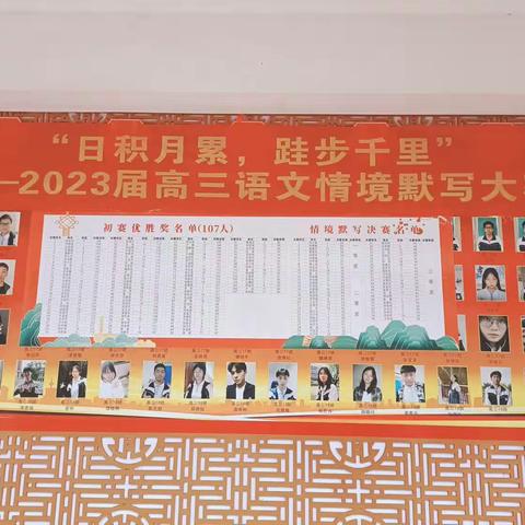 “日积月累，跬步千里”——杨侨中学2023届高三语文情境默写大赛