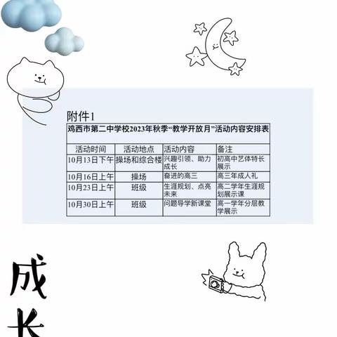 鸡西市第二中学秋季“教学开放月”活动——兴趣引领、助力成长！