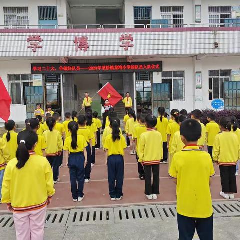 学习二十大，争做好队员——里松镇龙湾小学2023年少先队新队员入队系列活动