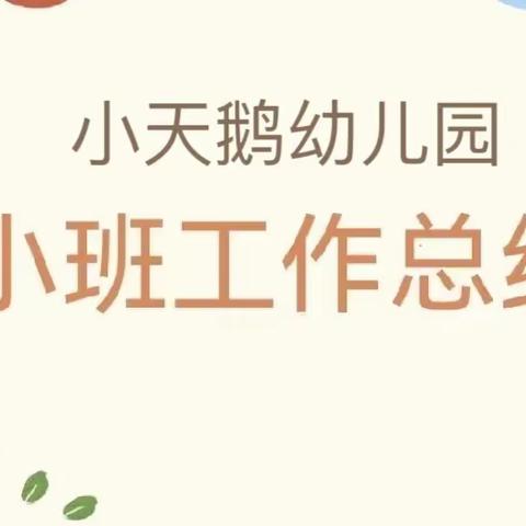 小天鹅幼儿园小班——前半学期总结