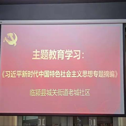 临颍县城关街道老城社区召开学习贯彻习近平新时代中国特色社会主义思想主题教育工作会议