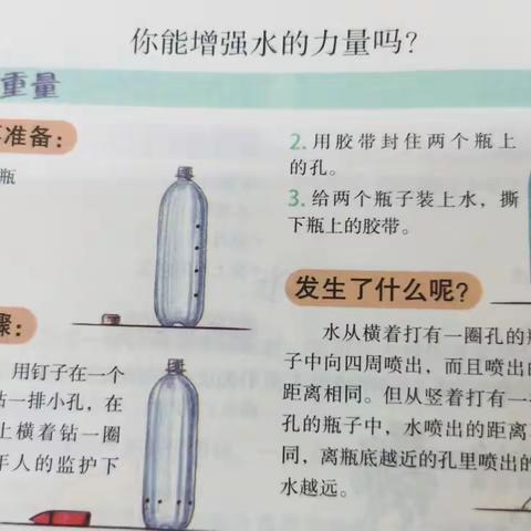 单县经济开发区实验小学五年级一级部科学小实验系列——你能增强水的力量吗