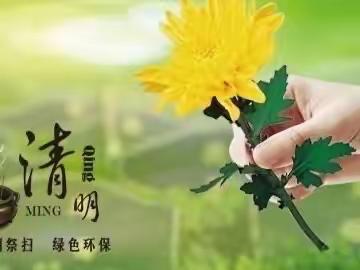 文明祭扫 平安清明 ——清明节森林防火宣传！