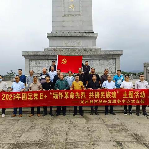 龙州县市场开发服务中心清明主题教育活动——传承红色基因   清明祭英烈