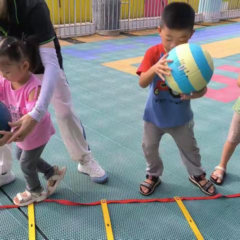 龙圩小博士幼儿园篮球🏀小宝贝体验课图片及视频分享