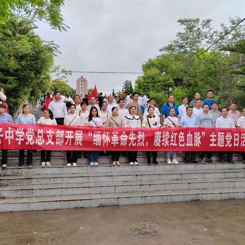 缅怀革命先烈   传承红色基因—灵山县佛子中学开展党建带团建主题活动