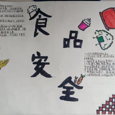 白庙小学《食品安全手抄报》