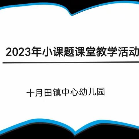 课题研究，助力成长——十月田镇中心幼儿园小课题课堂教学观摩研讨活动