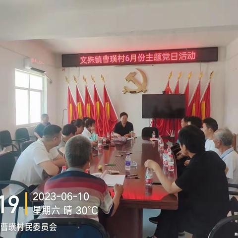 曹璜村2023年6月份主题党日活动——学习思想重调研 实干担当促发展