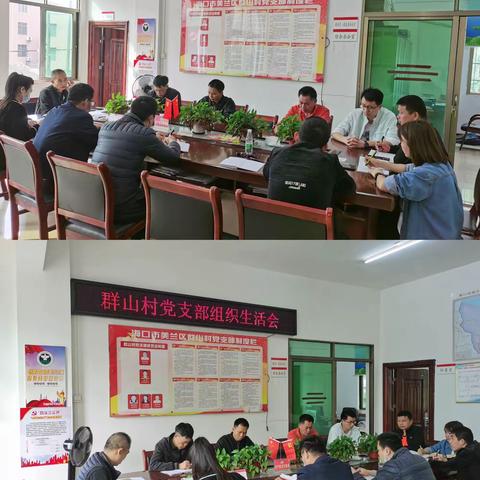 群山村党支部组织生活会