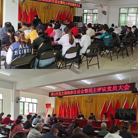 群山村党支部组织生活会暨民主评议党员大会