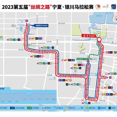 “2023年银川马拉松”金波站准备工作