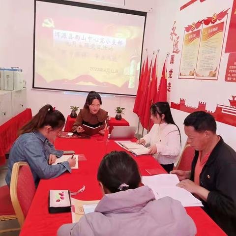 “学习榜样，争当先进” ——洱源县西山中心完小党支部2023年4月主题党日活动