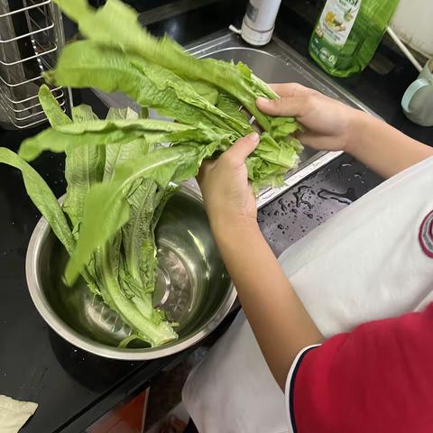 韶实七16班骆芷晴【清淡🥬鸡蛋面】