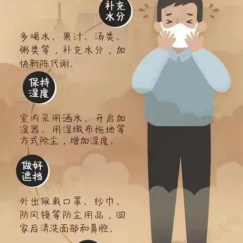 大风蓝色预警和沙尘蓝色预警健康防护致家长一封信