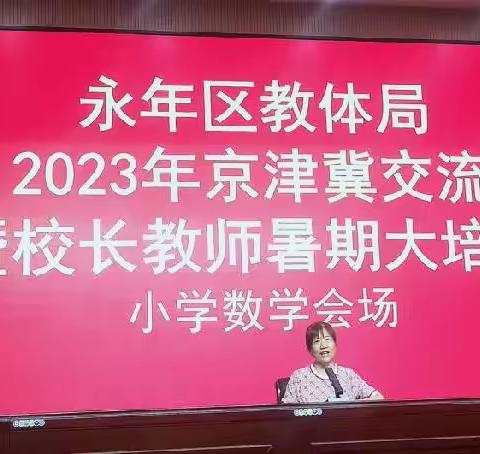 名师指引 聚力前行——永年区教体局2023年小学数学暑期培训