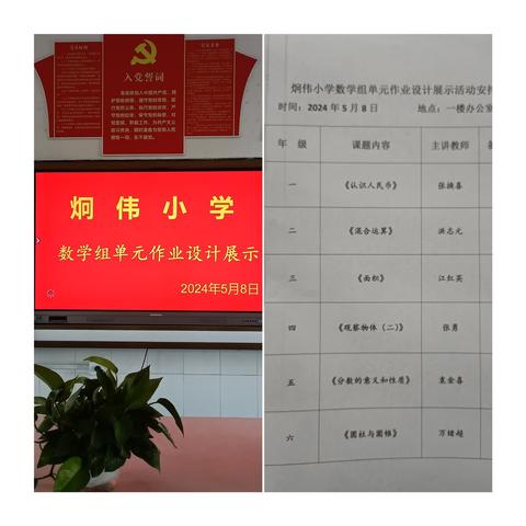 作业设计共研讨，集体智慧促成长——辛冲街炯伟小学数学备课组