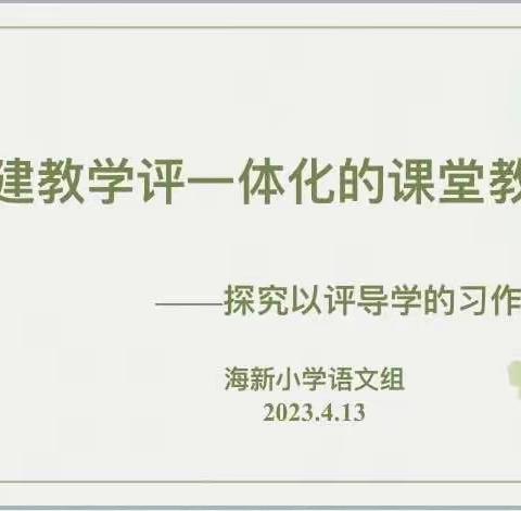 视导引领促成长 勤耕不辍谱新篇——海新小学语文视导活动