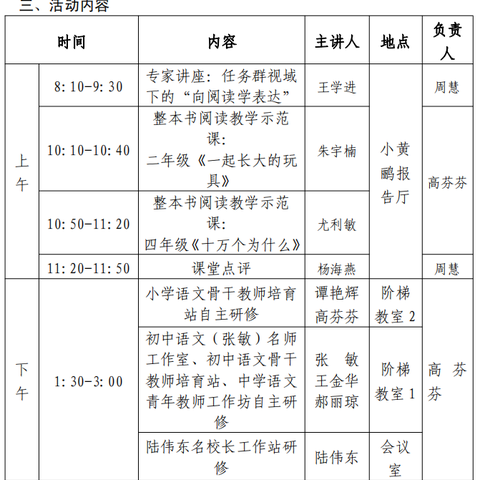 草木蔓发，春山可望 ——经开区1335培养工程初中语文骨干教师培育站第二次研修活动