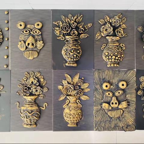 “艺语绘心”【公益美术课堂】第十二期 来自手心的温度— 仿铜浮雕画