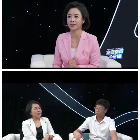 大林宝林学校三年级的学生与家长一起观看学习《家庭教育公开课》