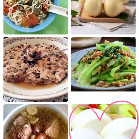 茶山幼儿园笫二十周幼儿食谱