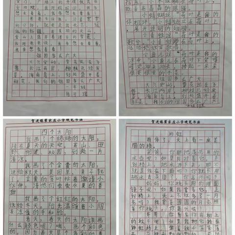 【关爱学生 幸福成长——武安在行动】规范师生书写 打造书香校园——贺进镇翟家庄中心小学