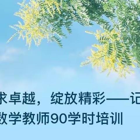 追求卓越，绽放精彩——记永康市小学数学教师90学时培训